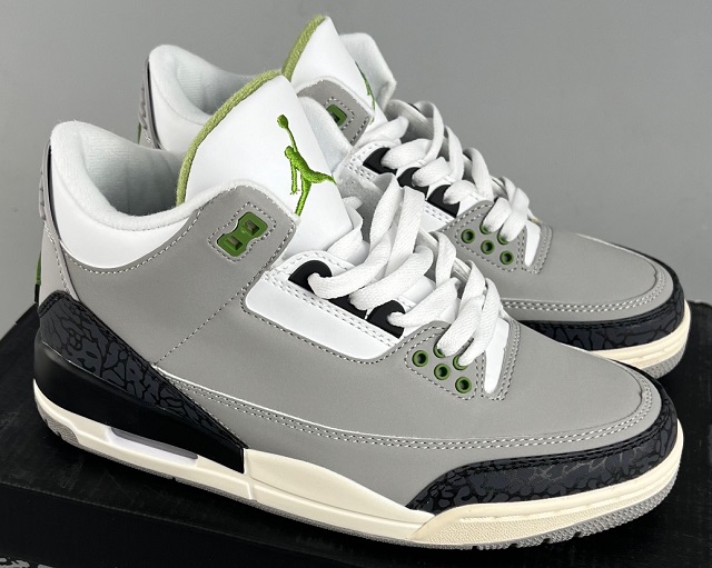 Women Air Jordan 3 Grey Green